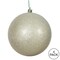 Vickerman 6" Champagne Glitter Ball Drilled 4/Bag - N591538DG